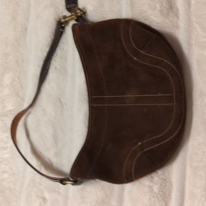 Brown suede Coach Bag